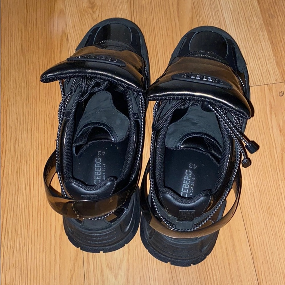 Iceberg chunky trainers metallic black x Suede
